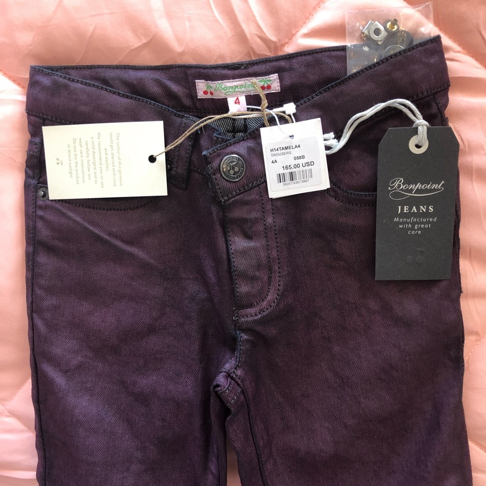 Bonpoint waxed finish jeans - Picture 2 of 3